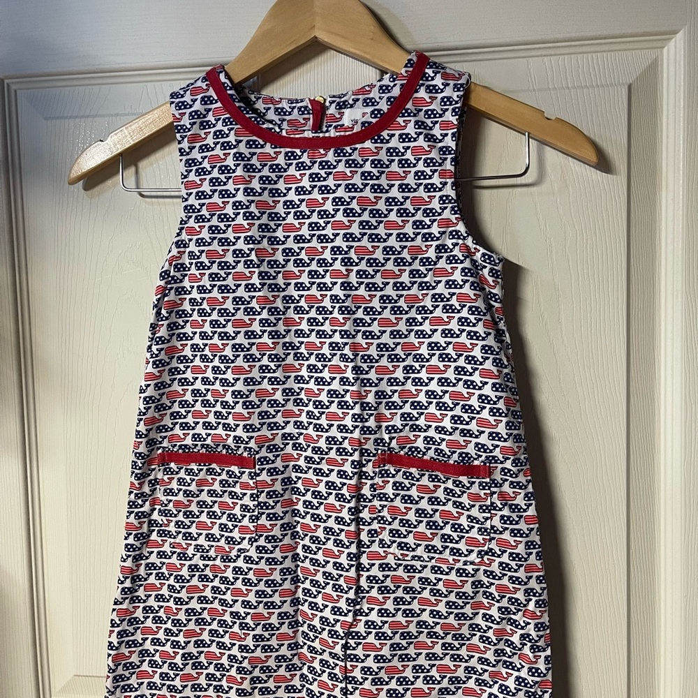 Vineyard Vines Patriotic Whale Print Dress